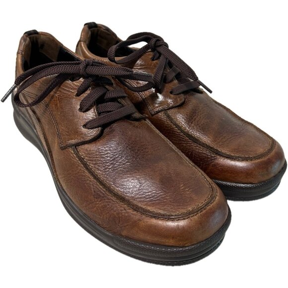 SAS Move On Walking Shoes Sneakers Men's Size 9.5 M Brown Leather Casual